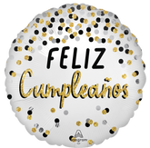 Black, Silver, and Gold Super Shape Foil Birthday Balloon